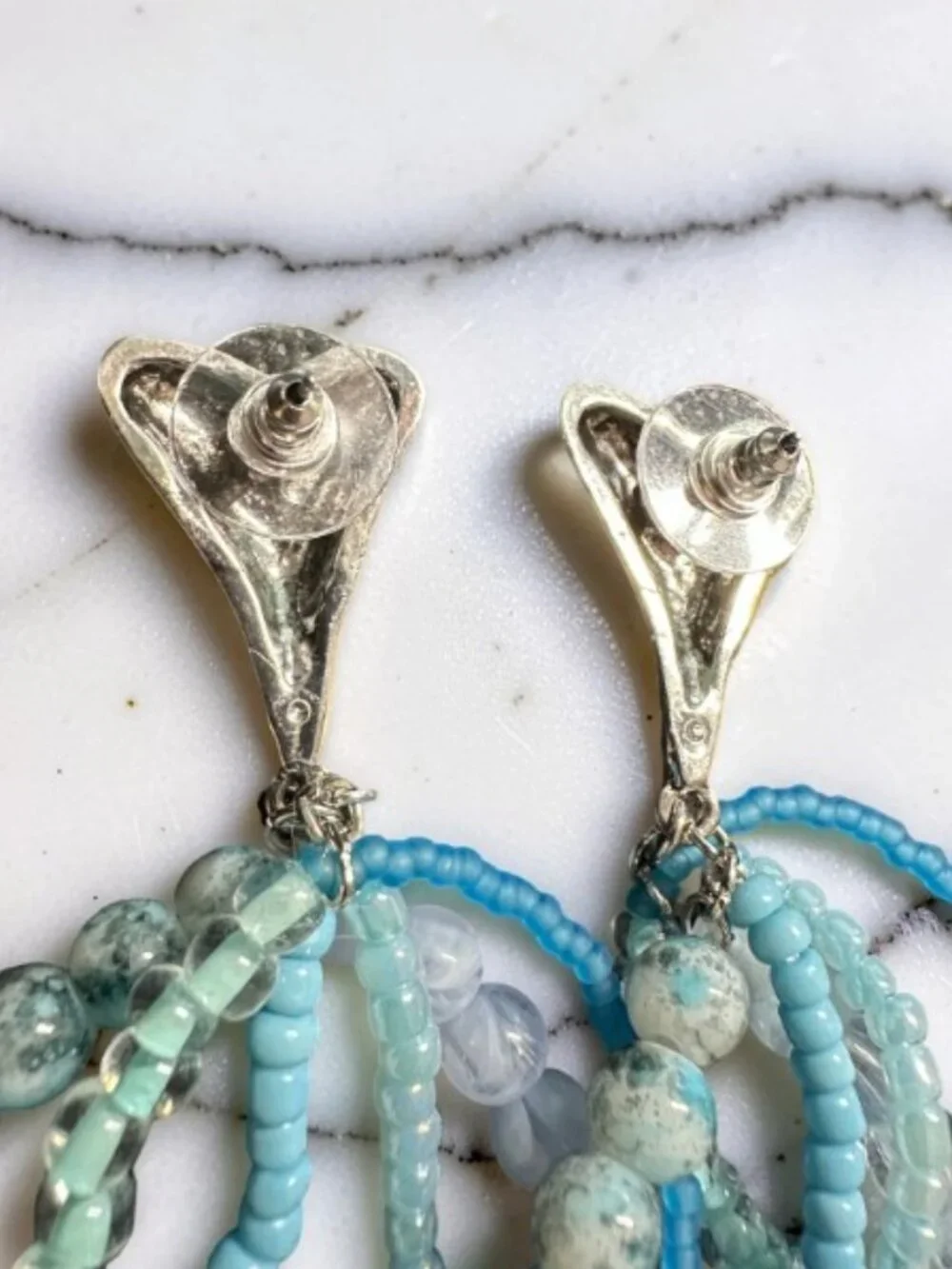 Free People Reese Dangle Earrings in Mixed Sky Blue